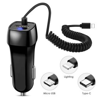 USB Car Charger For iPhone X 6 7 8 XS Max Phone Car charger Micro USB_1